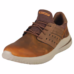 Skechers Delson 3.0 Ezra Mens Casual Trainers in Dark Brown - Size 8 UK
