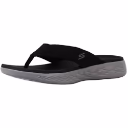 Skechers Women's On-The-go 600-Sunny Black/Grey Flip-Flop 7 M US