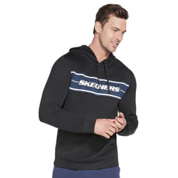 Skechers Mens Skechtech Moisture Wicking Stretch Pullover Hoody - L, Bold Black