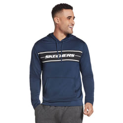 Skechers Mens Skechtech Moisture Wicking Stretch Pullover Hoody - M, Blue Iris