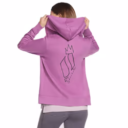 Skechers Womens Diamond Crown Kangaroo Pocket Drawcord Full Zip Hoody - M, Hyacinth Violet