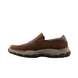 Skechers Men's Respected-Calum Goodyear Rubber Low Profile Leather Slip On with Twin Gore Loafer  CDB  12