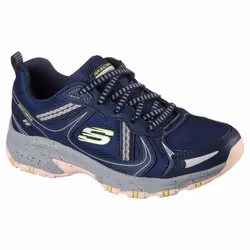 Skechers Womens 2021 Hillcrest Vast Adventure Memory Foam Leather Trainers - UK 3, Navy Leather/Grey
