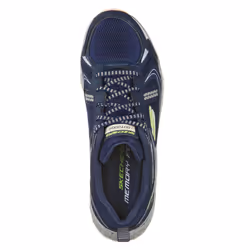 Skechers Womens 2021 Hillcrest Vast Adventure Memory Foam Leather Trainers - UK 3, Navy Leather/Grey