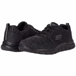 Skechers Men's Track Front Runner Lace-up Sneaker Oxford  Black/Black