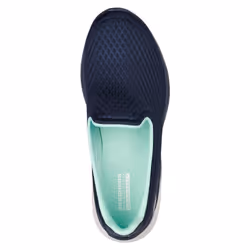 Skechers Womens Go Walk 6 Big Splash Hyper Pillar Lightweight Trainers - UK 5, Navy/Turquoise
