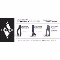 Skechers Women's Size Go Walk Pant  Black  X-Large Tall