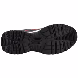 Skechers Men's Energy Afterburn Lace-Up Black/Silver/Red Sneaker 10 M US