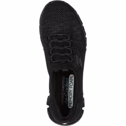 ) Skechers Glide Step Textile Women's Black Trainers - Black, 8 (Adults'
