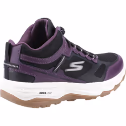 ) Skechers Go Run Trail Altitude Leather Women's Black/Purple Trainers - Black, 3 (Adults'