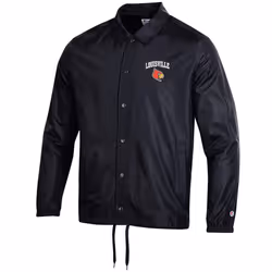 Champion Louisville Cardinals Men's Black Classic Coaches Jacket (Medi