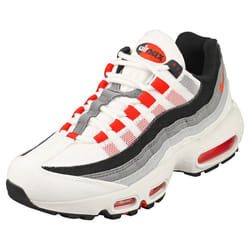 Nike Air Max 95 Qs Mens Fashion Trainers in White Grey - Size 4.5 UK