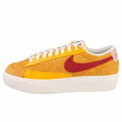 Nike Blazer Low Platform Womens Fashion Trainers in Sunset Maroon - Size 9 UK