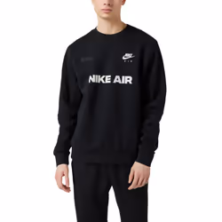 NIKE Mens Sweatshirt Jumper Gym Sportswear Black - L