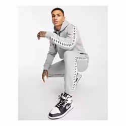 Men's Nike Sportswear Tracksuit Hooded Grey Fleece - S