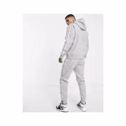 Men's Nike Sportswear Tracksuit Hooded Grey Fleece - XL