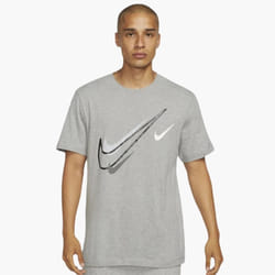 Nike Mens Sportswear Club Swoosh T Shirt - Grey, 2XL