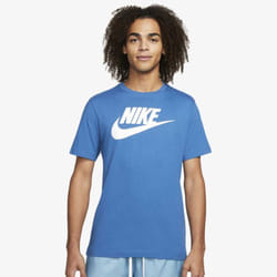 Nike Swoosh Futura Men's T-Shirt Blue UK S-2XL - UK-2XL