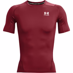 Under Armour Men's Armour HeatGear Compression Short-Sleeve T-Shirt  Cardinal (625)/White  Large