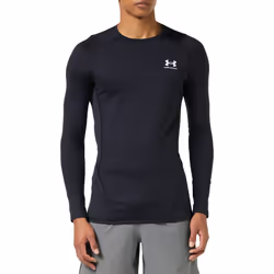 Under Armour Men's ColdGear Armour Fitted Crew  Black (001)/White  X-L