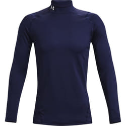 Under Armour Men's ColdGear Armour Fitted Mock  Midnight Navy 410/White  Small