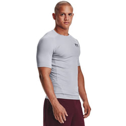 Under Armour Men's Armour HeatGear Compression Short-Sleeve T-Shirt  Mod Gray (011)/Black  Medium