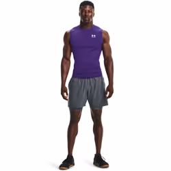 Under Armour Men's Armour HeatGear Compression Sleeveless T-Shirt  Purple (500)/White  Large