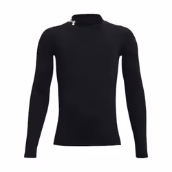 Under Armour Boys HeatGear Armour Mock Long Sleeve  Black (001)/White