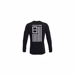 Under Armour Men's New Freedom Flag Long Sleeve T-Shirt  Black (001)/W