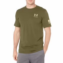 Under Armour Men's New Freedom Flag T-Shirt Marine Od Green (390)/Desert Sand X-Large