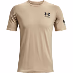 Under Armour Men's New Freedom Flag T-Shirt  Desert Sand (290)/Black  Large