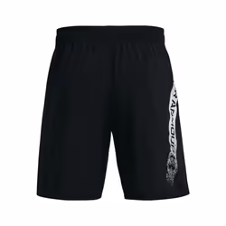 Under Armour Men's Woven Graphic Shorts  (001) / Black/White  Large