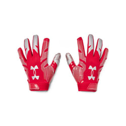 Under Armour Men's F8 Football Gloves   (600) / Red / Metallic Silver   Large