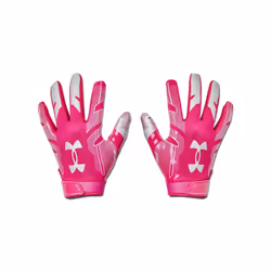 Under Armour Men's F8 Football Gloves   (654) / Tropic Pink / Metallic Silver   Large