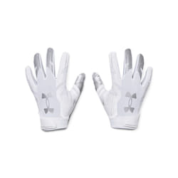 Under Armour Men's F8 Football Gloves   (100) / White / Metallic Silver   Medium