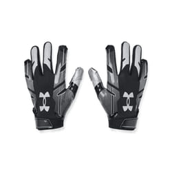 Under Armour boys Youth F8 Football Gloves , Black (001)/Metallic Silver , Youth Small