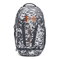 Under Armour Unisex-Adult Hustle 5.0 Backpack   (104) White / Pitch Gray / Metallic Light Copper   One Size Fits All