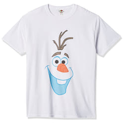 Disney Mens Frozen Big Olaf Face Two TShirt  White  3XLarge