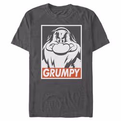 Disney mens Snow White and Seven Dwarfs Grumpy Graphic T-shirt T Shirt