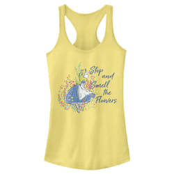 Disney Alice in Wonderland Stop and Smell The Flowers Juniors Racerbac