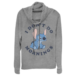 Disney womens Lilo & Stitch Stitch Mornings Women's Long Sleeve Cowl N