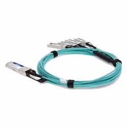 AddOn Networks AOC-QSFP-4SFP-10G-4-5M-AO InfiniBand/fibre optic cable 4.5 m QSFP+ 4xSFP+ Aqua colour, Silver
