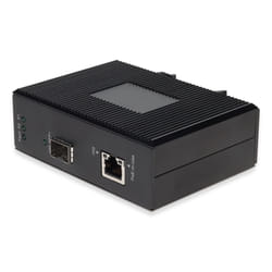AddOn Networks 100/1000/10000Base-TX(RJ-45) to Open SFP+ Port POE 90W Industrial Media Converter