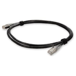 AddOn Networks ADD-6FSLCAT6A-BK networking cable Black 1.8 m Cat6a U/UTP (UTP)