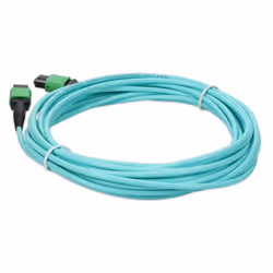 AddOn Networks 5m Angled MPO (Female) to Angled MPO (Female) 12-strand Aqua Polarity-B OM4 LSZH Patch Cable