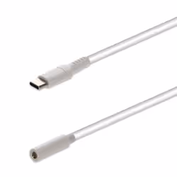 AddOn Networks 8in USB C (Male) to 3.5mm Audio Headphone Jack Adapter (Female) Cable White - Additional view 2