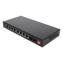 AddOn Networks ADD-GMC-8RJ2SFP-POE network media converter 1000 Mbit/s Black