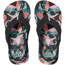 Reef Kids Girls Little AHI Summer Beach Pool Sandals Thongs Flip Flops - Floral - 2KTO3K UK, Floral