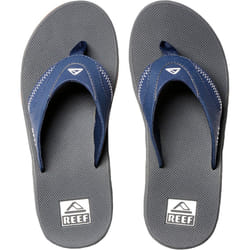 Reef Mens Fanning Summer Beach Pool Sandals Thongs Flip Flops - Navy/Grey - 12 UK, Navy/Grey