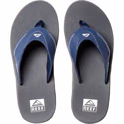 Reef Mens Fanning Summer Beach Pool Sandals Thongs Flip Flops - Navy/Grey - 13 UK, Navy/Grey